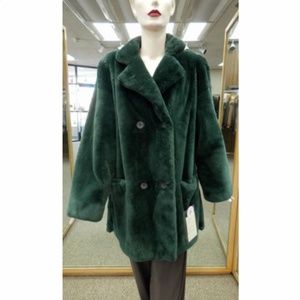 CLEARANCE!! Bisang Green Sheared Beaver Fur Jacket